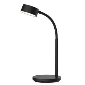 solight led stolná lampička, 4,5w, 300lm, 3cct, čierna, podstavec