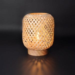 solight ratanová led lampáš s led žiarovkou, teplá biela, 2x aaa, 19cm
