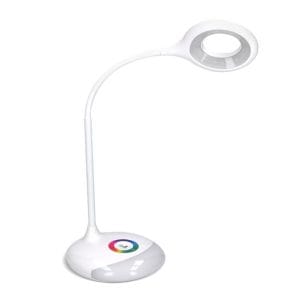 solight led stolná lampička nabíjacia, 5w, rgb podsvietenie, stmievateľná, usb napájanie