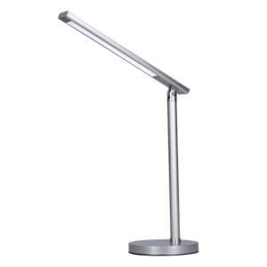 solight led stolná lampička, 7w, stmievateľná, zmena chromatickosti, strieborná farba