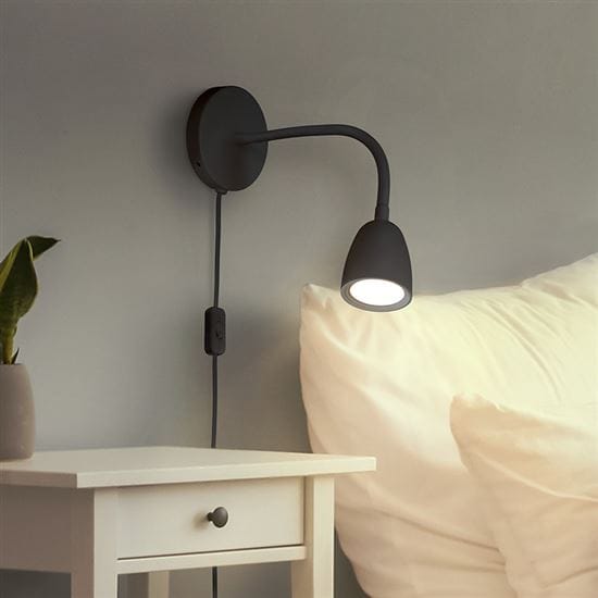 Led nástenná lampa, stmievateľná, 4w, 280lm, 3000k, čierna 1 solight led nástenná lampička, stmievateľná, 4w, 280lm, 3000k, čierna
