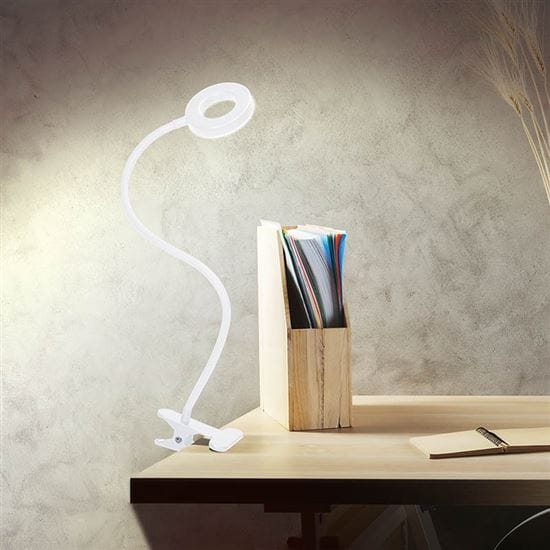 Led stmievateľná stolná lampička s klipom biela, 300lm, nastaviteľná teplota svetla, usb 1 solight led stmievateľná stolná lampička s klipom biela, 300lm, nastaviteľná teplota svetla, usb