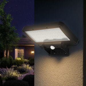 solight led solárne svetlo so senzorom, 5w, 500lm, 4000k, li ion, čierna