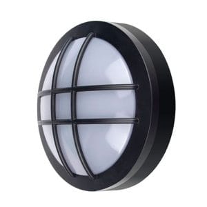 solight led vonkajšie osvetlenie guľaté s mriežkou, 13w, 910lm, 4000k, ip65, 17cm, čierna