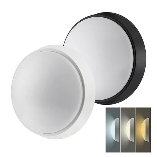 Led vonkajšie osvetlenie, nastaviteľná teplota svetla 20w, 1800lm, 22cm biely a čierny kryt 2 solight led vonkajšie osvetlenie, nastaviteľná teplota svetla 3cct, 15/18/20w, 1800lm, 22cm, 2v1 biely a čierny kryt