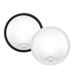 solight led vonkajšie osvetlenie so senzorom a nastaviteľnou cct, 18w, 1800lm, 22cm, 2v1,biely a čierny kryt