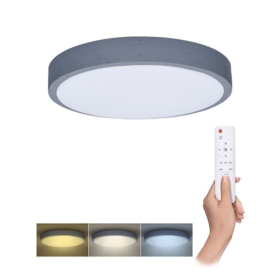 Led osvetlenie s diaľkovým ovládačom grey, 48w, 3360lm, 38cm 1 solight led osvetlenie s diaľkovým ovládačom grey, 48w, 3360lm, 38cm, zmena chromatickosti, stmievateľné, svetlo na strop, svetlo do kuchyne,p4you shop