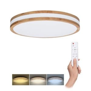 solight led osvetlenie s diaľkovým ovládačom woody, 48w, 3360lm, 38cm, zmena chromatickosti, stmievateľné