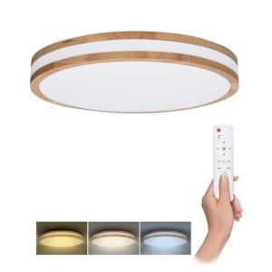 solight led osvetlenie s diaľkovým ovládačom woody, 60w, 4200lm, 50cm, zmena chromatickosti, stmievateľné