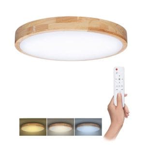 solight led osvetlenie s diaľkovým ovládačom solid oak, 60w, 4200lm, 51cm, zmena chromatičnosti, stmievateľné