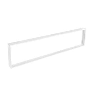solight hliníkový biely rám pre inštaláciu led panelov s rozmerom 295x1195mm na stropy a steny, výška 68mm, bezskrutkový