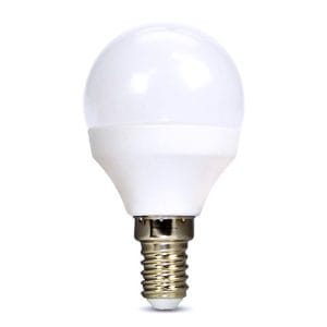 solight led žiarovka, miniglobe, 4w, e14, 3000k, 340lm, biele prevedenie
