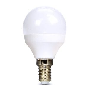 solight led žiarovka, miniglobe, 6w, e14, 4000k, 510lm, biele prevedenie